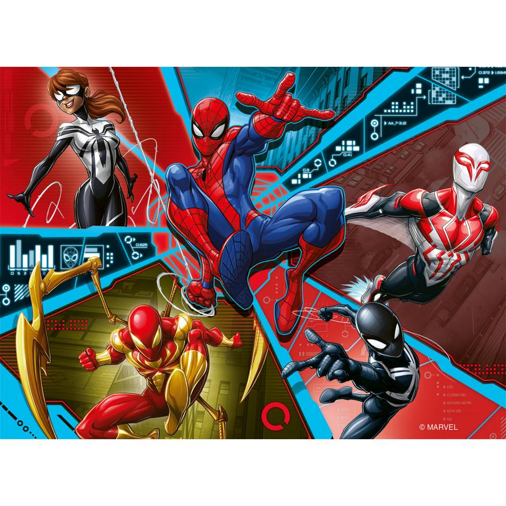 PUZZLE MARVEL SPIDERMAN 4 BUC IN CUTIE 12 16 20 24 PIESE - RAVENSBURGER (RVSPC04201)