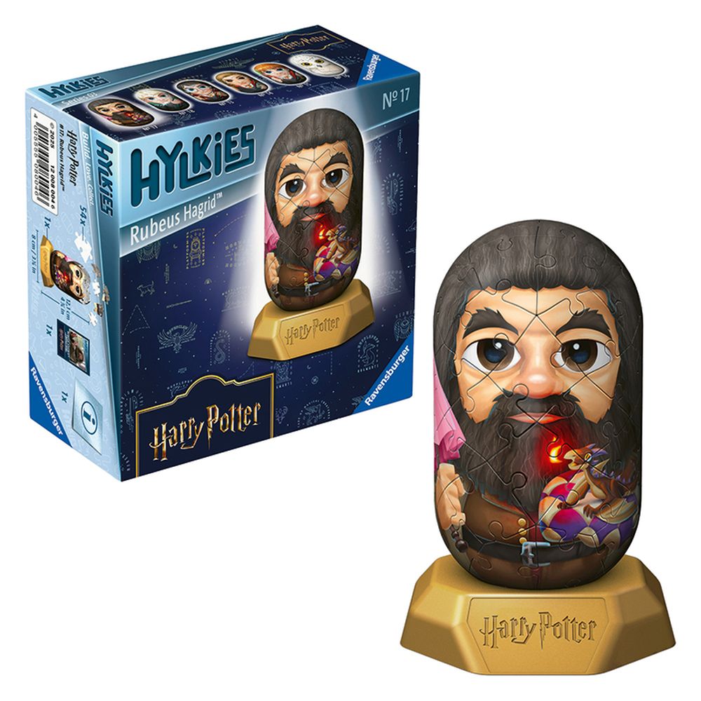 PUZZLE 3D HYLKIES HARRY POTTER MINI FIGURINA DE COLECTIE RUBEUS HAGRID 54 PIESE - RAVENSBURGER (RVS3D08004)