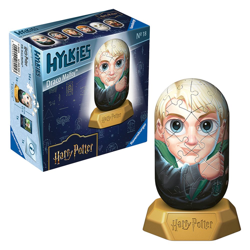 PUZZLE 3D HYLKIES HARRY POTTER MINI FIGURINA DE COLECTIE DRACO MALFOY 54 PIESE - RAVENSBURGER (RVS3D08005)