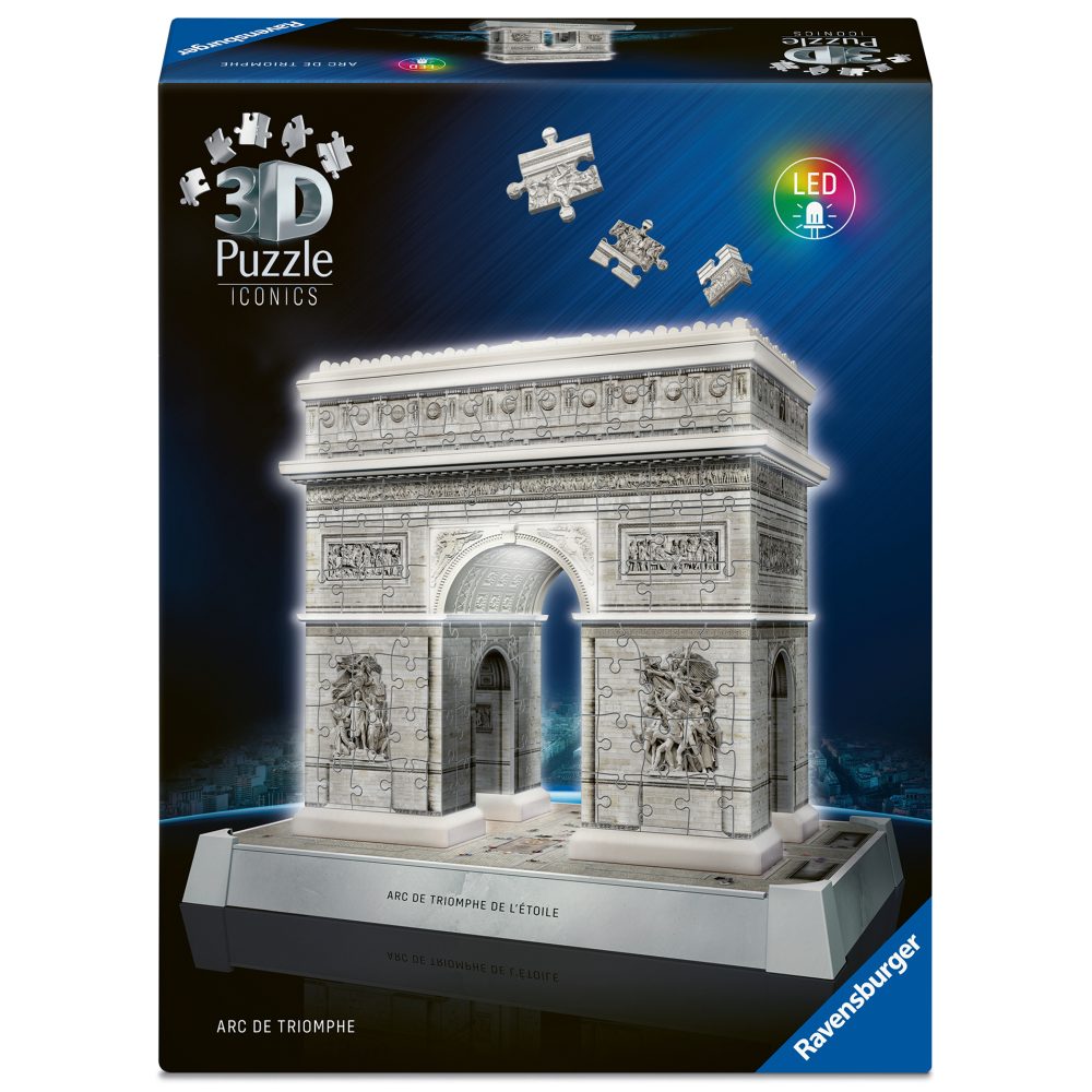 PUZZLE 3D ICONIC ARCUL DE TRIUMF CU LED 216 PIESE MODEL DE COLECTIE IN MINIATURA - RAVENSBURGER (RVS3D08029)