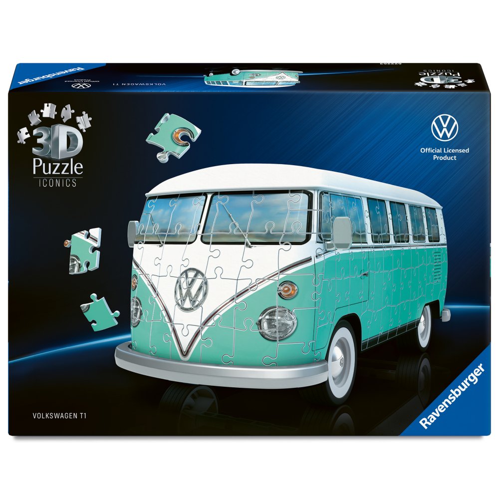 PUZZLE 3D ICONIC VOLKSWAGEN T1 162 PIESE MODEL DE COLECTIE - RAVENSBURGER (RVS3D08035)