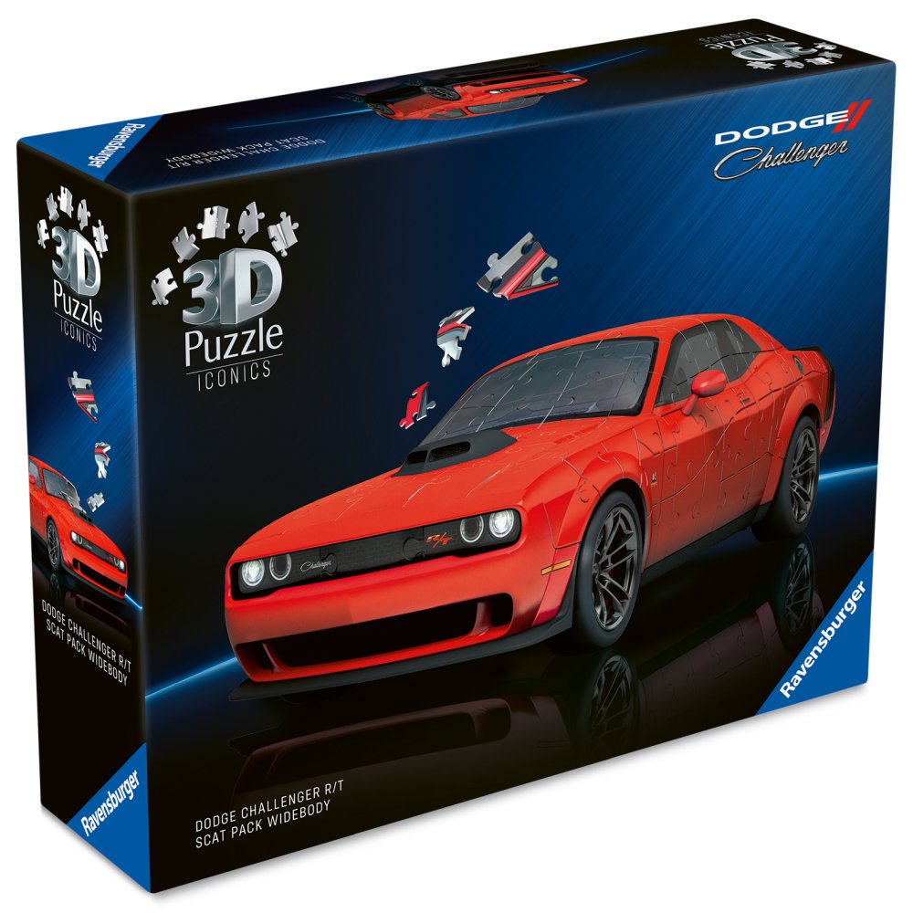 Puzzle 3D iconic Dodge Challenger R/T Scat Pack Widebody 108 piese model de colectie