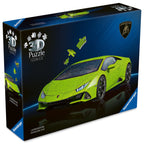 Puzzle 3D iconic Lamborghini Huracan EVO verde 108 piese model de colectie