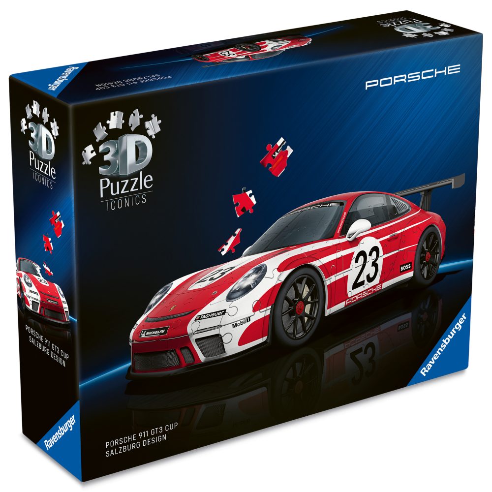 Puzzle 3D iconic Porsche 911 GT3 Cup Salzburger Design 108 piese model de colectie