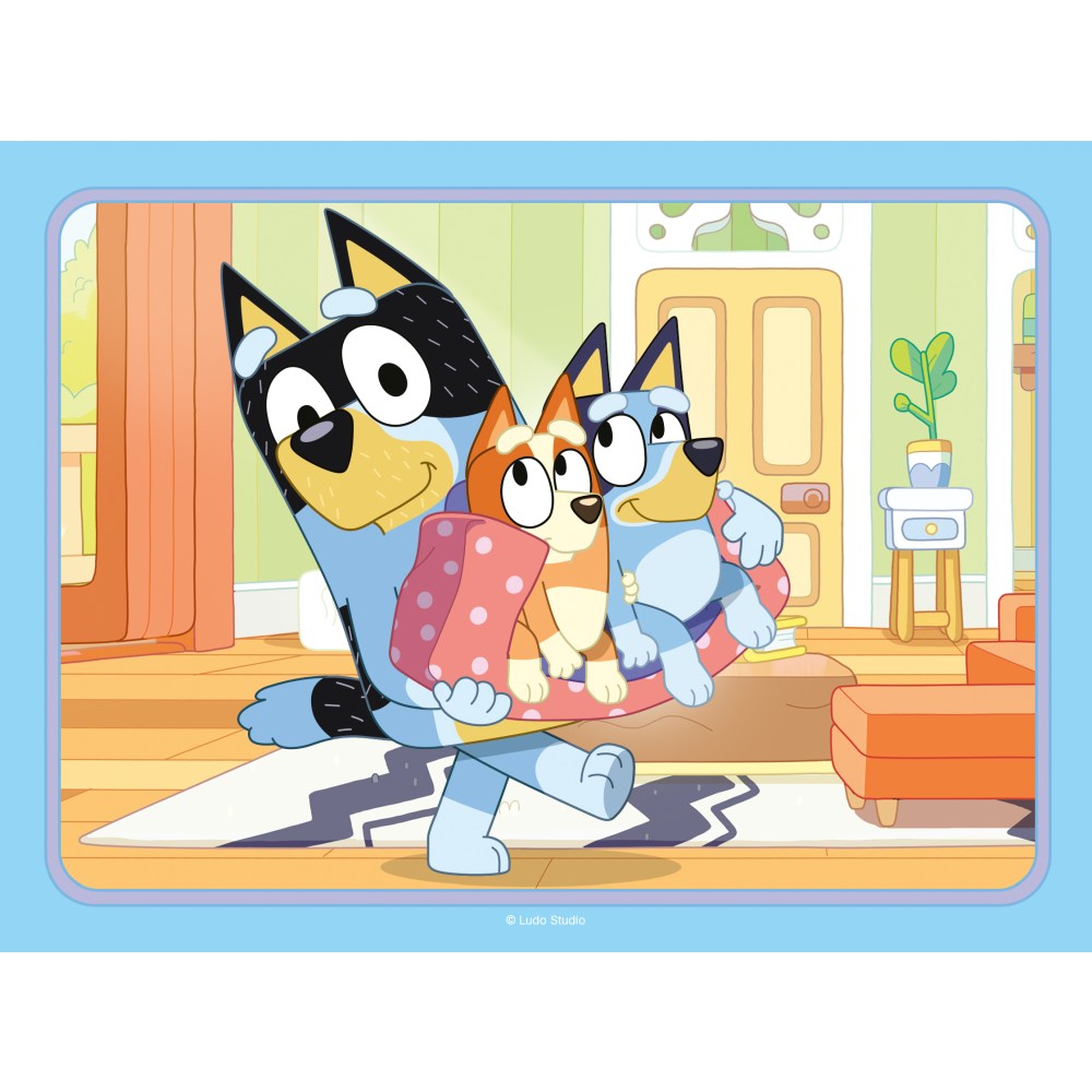 PUZZLE BLUEY 4 BUC IN CUTIE 12 16 20 24 PIESE - RAVENSBURGER (RVSPC03111)