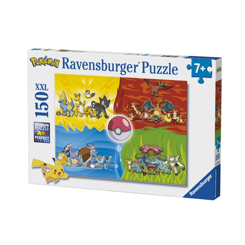 PUZZLE DIFERITE TIPURI DE POKEMONI 150 PIESE XXL - RAVENSBURGER (RVSPC10035)