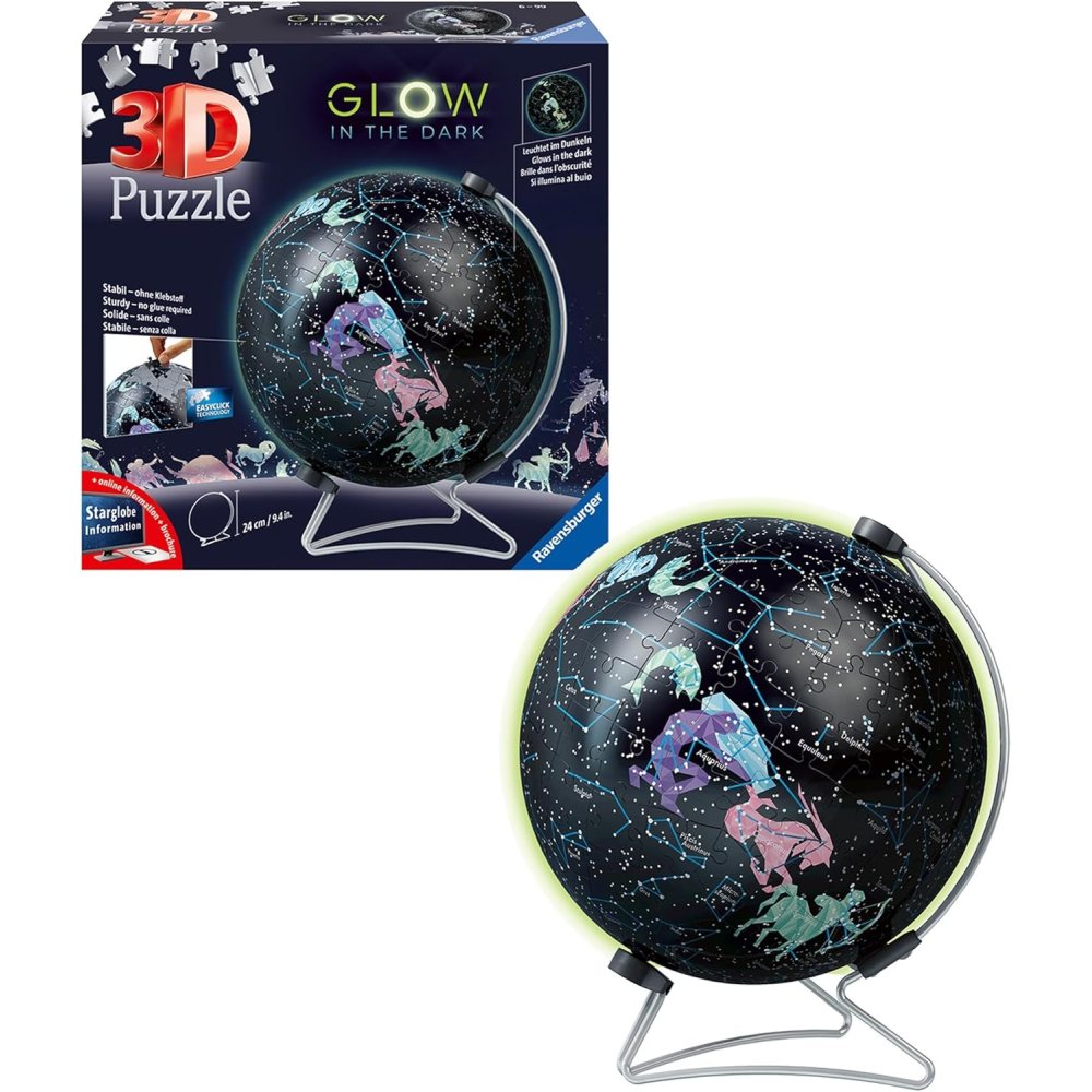 3D PUZZLE GLOBE LIGHTS IN THE DARK 180 PIECES - RAVENSBURGER (RVS3D11544)