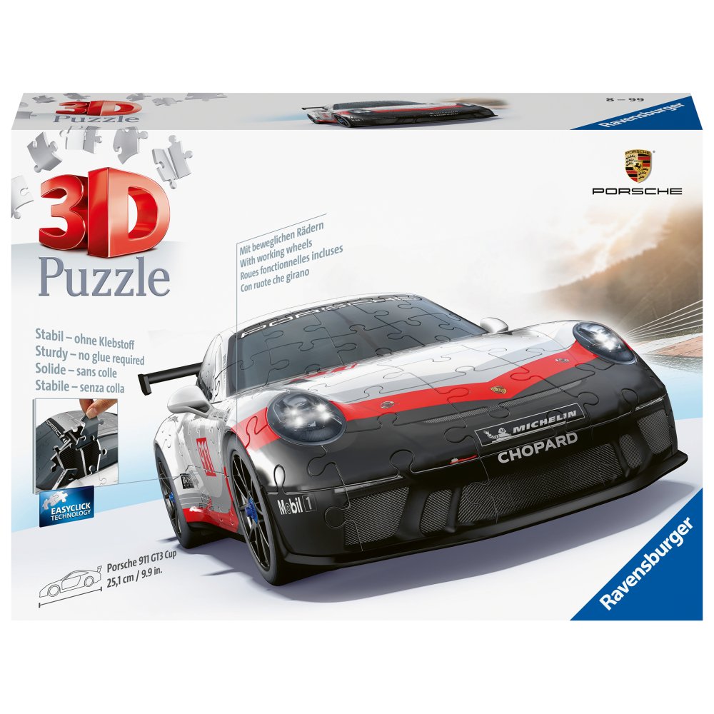 PUZZLE 3D PORSCHE 911 GT3 CUP 108 PIESE - RAVENSBURGER (RVS3D11557)