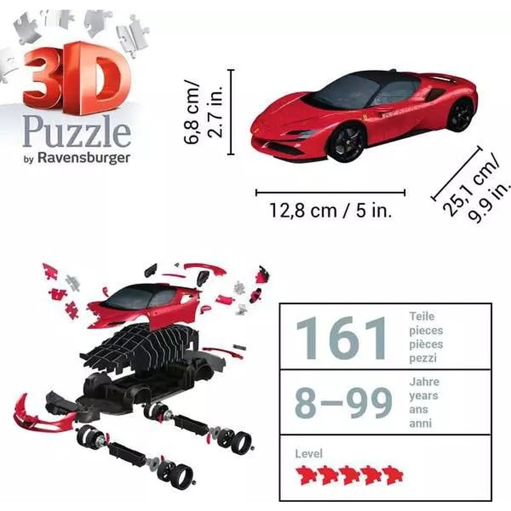 PUZZLE 3D FERRARI SF 90 108 PIESE - RAVENSBURGER (RVS3D11576)