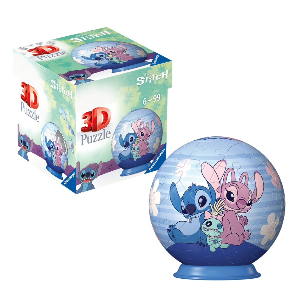 PUZZLE 3D BILA DISNEY STITCH ANGEL SI STITCH 54 PIESE - RAVENSBURGER (RVS3D11599)