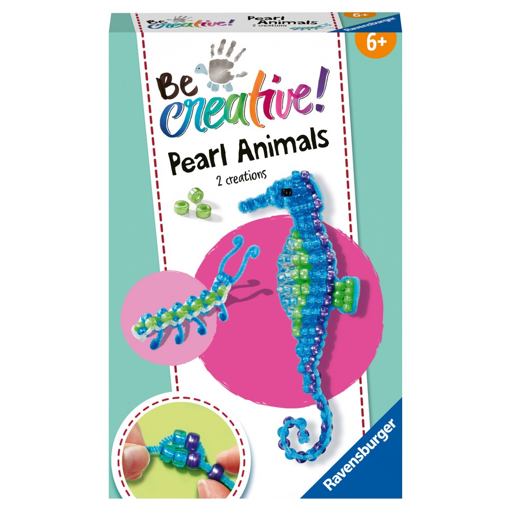 BE CREATIVE SET MINI DE CREATIE DIN PERLE CALUT DE MARE SI LARVA - RAVENSBURGER (RVSAC18428)