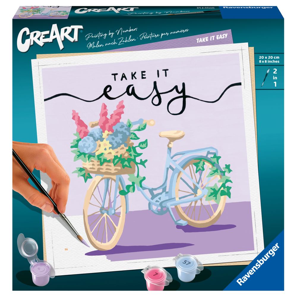 CREART PICTURA PE NUMERE PENTRU ADULTI BICICLETA TAKE IT EASY - RAVENSBURGER (RVSPBN20099)