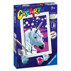 CREART PICTURA PE NUMERE PENTRU COPII UNICORN VISATOR CARE STRALUCESTE IN INTUNERIC - RAVENSBURGER (RVSPBN20204)