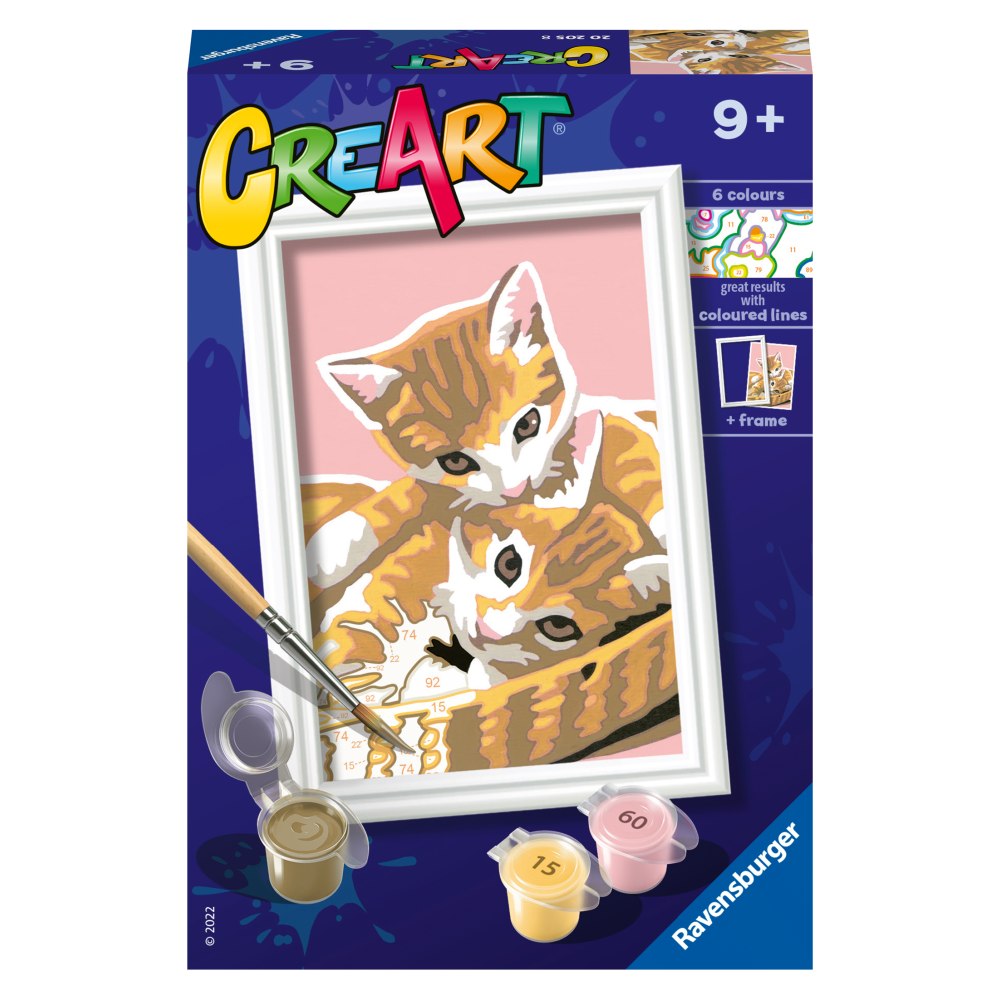 CREART PICTURA PE NUMERE PENTRU COPII PISICUTE DRAGALASE - RAVENSBURGER (RVSPBN20205)