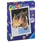 CREART PICTURA PE NUMERE PENTRU COPII CU SCLIPICI PISICUTA SI CAL - RAVENSBURGER (RVSPBN20217)