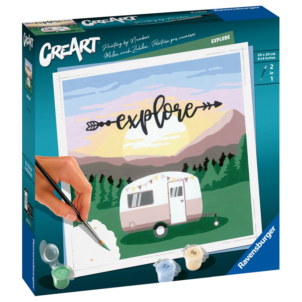 CREART PICTURA PE NUMERE PENTRU ADULTI RULOTA EXPLORE - RAVENSBURGER (RVSPBN20271)