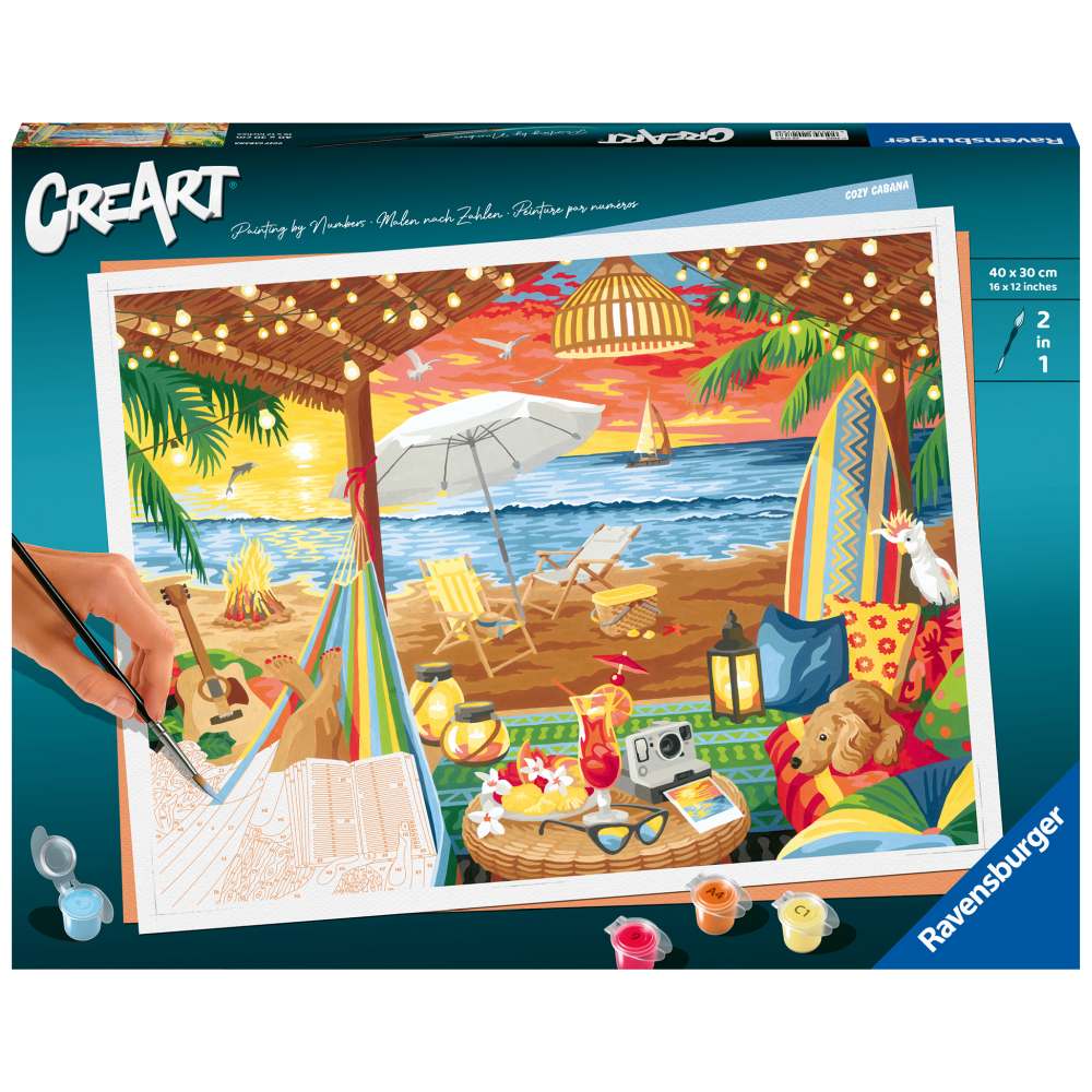CREART PICTURA PE NUMERE PENTRU ADULTI CABANA COZY - RAVENSBURGER (RVSPBN20276)