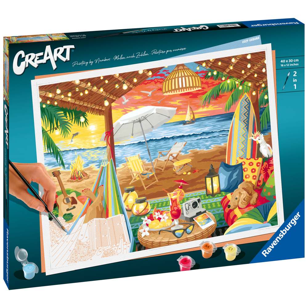 CREART PICTURA PE NUMERE PENTRU ADULTI CABANA COZY - RAVENSBURGER (RVSPBN20276)
