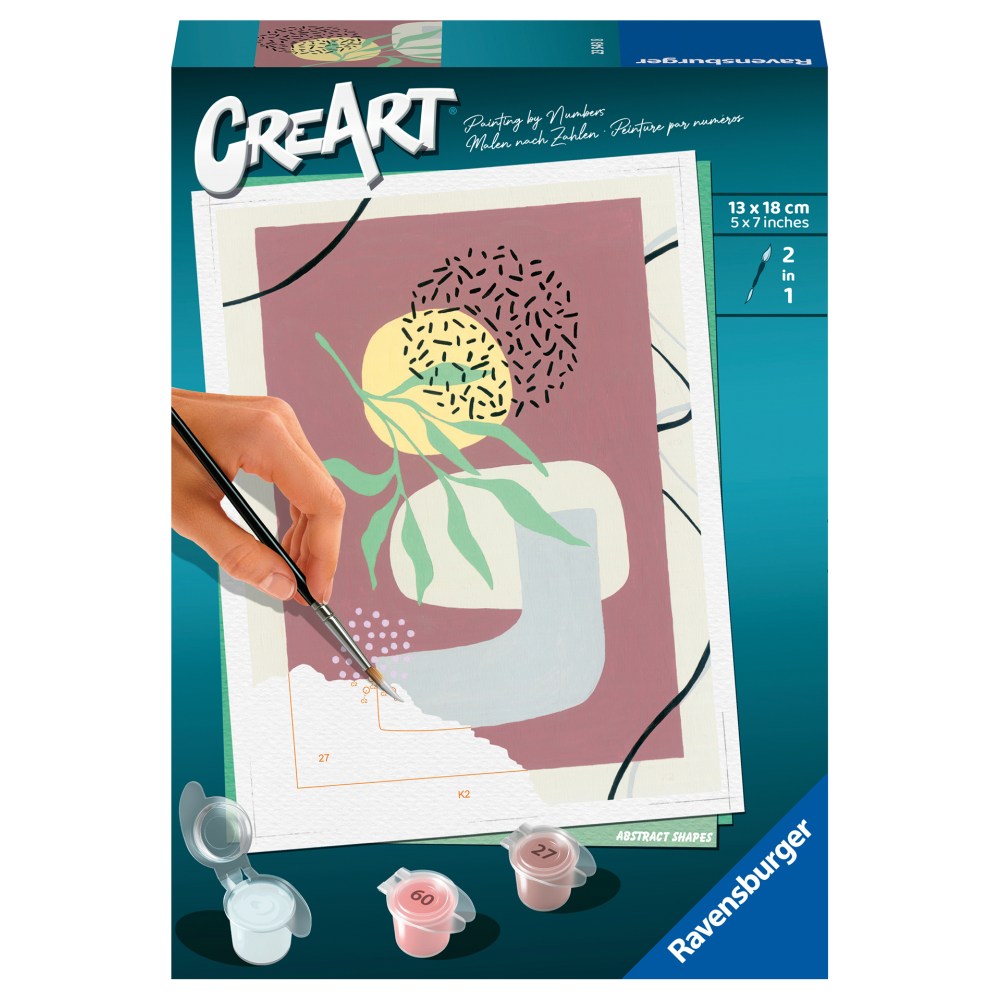 CREART PICTURA PE NUMERE PENTRU COPII FORME ABSTRACTE - RAVENSBURGER (RVSPBN23543)