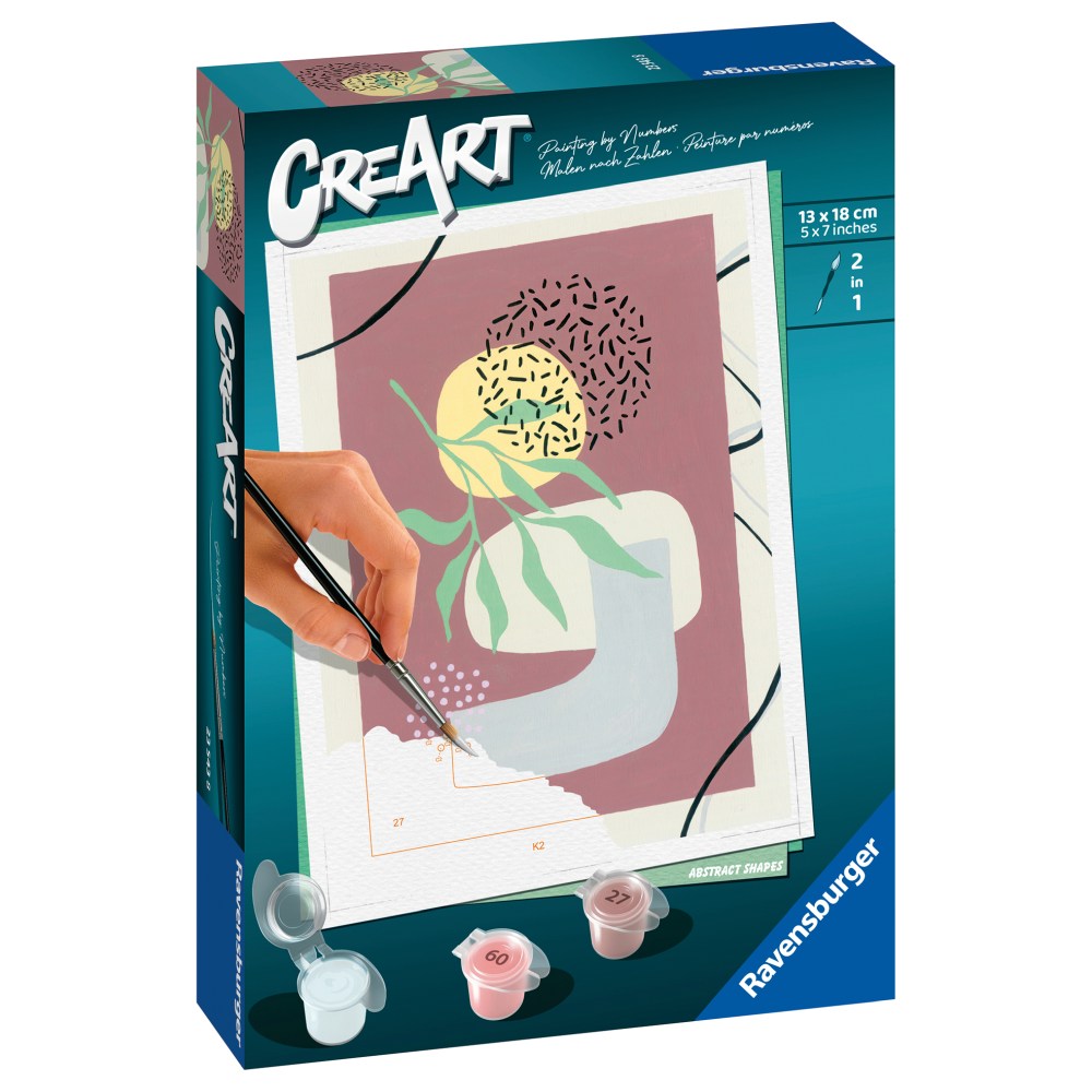 CREART PICTURA PE NUMERE PENTRU COPII FORME ABSTRACTE - RAVENSBURGER (RVSPBN23543)