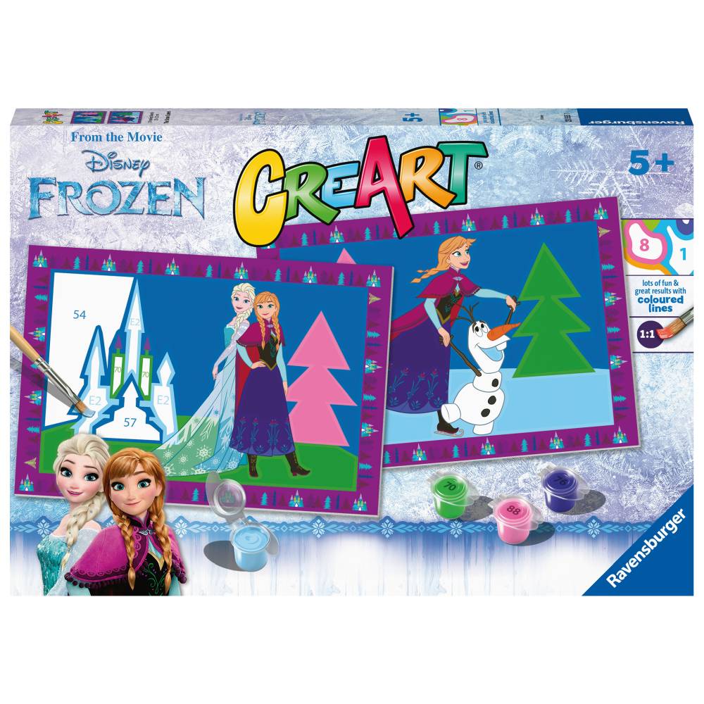 CREART PICTURA PE NUMERE PENTRU COPII 2 SABLOANE DISNEY FROZEN - RAVENSBURGER (RVSPBN23555)