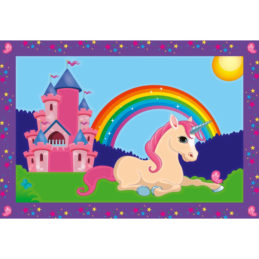 CREART PICTURA PE NUMERE PENTRU COPII 2 SABLOANE CU UNICORNI MAGICI - RAVENSBURGER (RVSPBN23558)