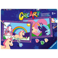 CREART PICTURA PE NUMERE PENTRU COPII 2 SABLOANE CU UNICORNI MAGICI - RAVENSBURGER (RVSPBN23558)