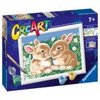 CREART PICTURA PE NUMERE PENTRU COPII IEPURASI PRINTRE MARGARETE - RAVENSBURGER (RVSPBN23563)