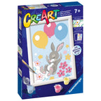 CREART PICTURA PE NUMERE PENTRU COPII IEPURAS CU BALOANE SI CU PIETRE SCLIPITOARE - RAVENSBURGER (RVSPBN23564)