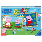 CREART PICTURA PE NUMERE PENTRU COPII 2 SABLOANE PEPPA PIG - RAVENSBURGER (RVSPBN23570)
