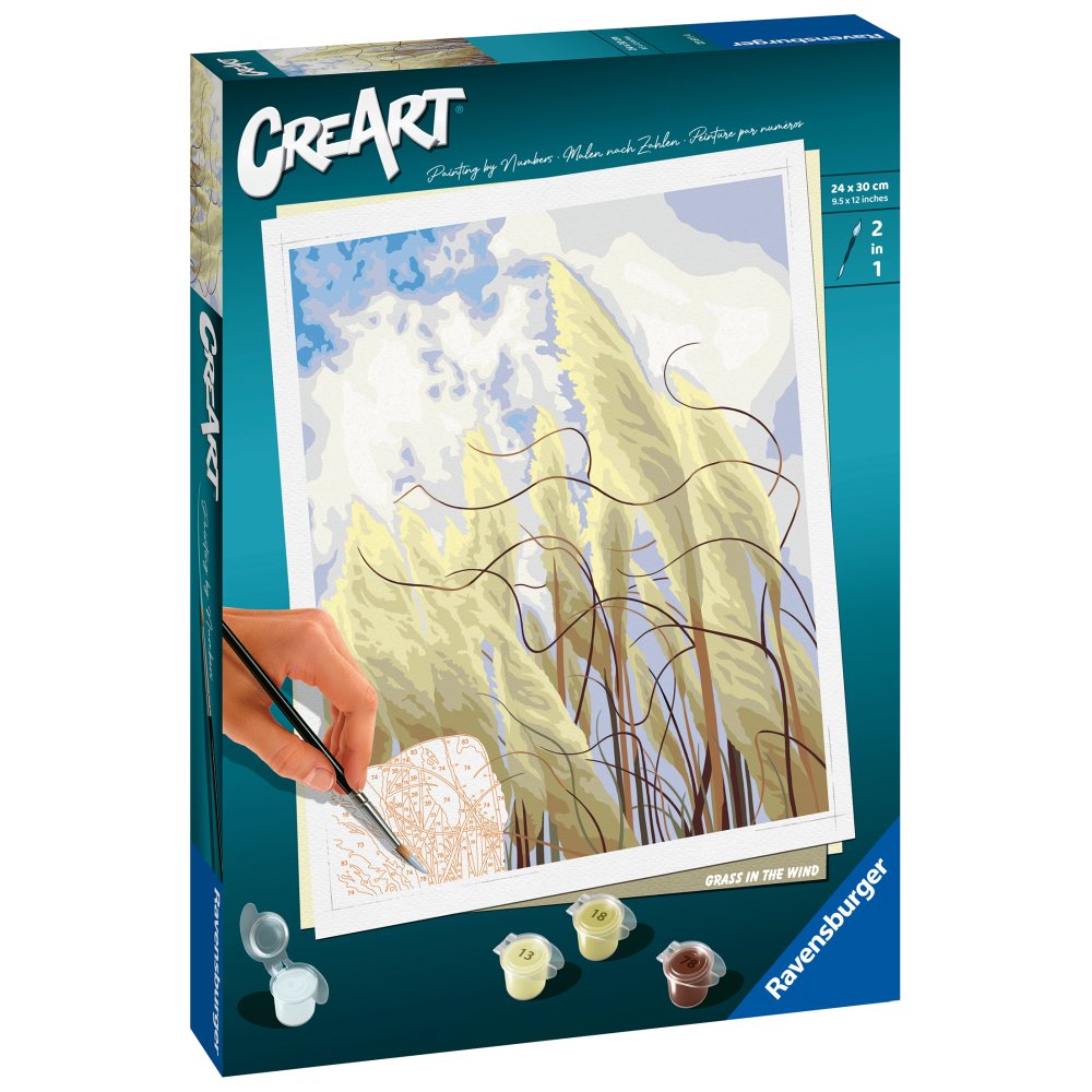 CREART PICTURA PE NUMERE PENTRU ADULTI IARBA IN VANT - RAVENSBURGER (RVSPBN23611)