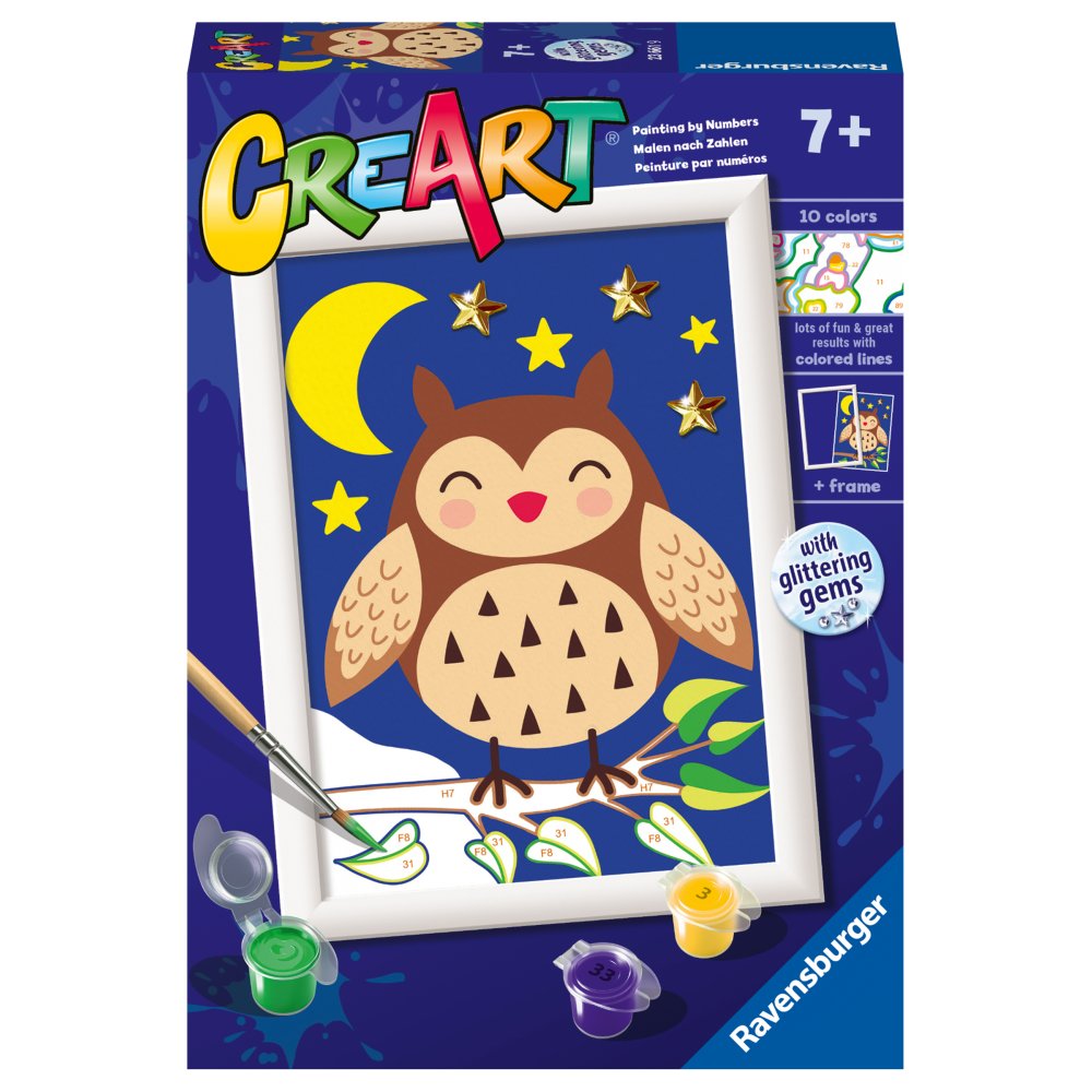 PAINTING BY NUMBERS CUTE OWL - RAVENSBURGER (RVSPBN23661)
