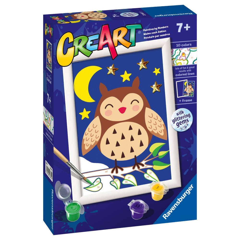 PAINTING BY NUMBERS CUTE OWL - RAVENSBURGER (RVSPBN23661)