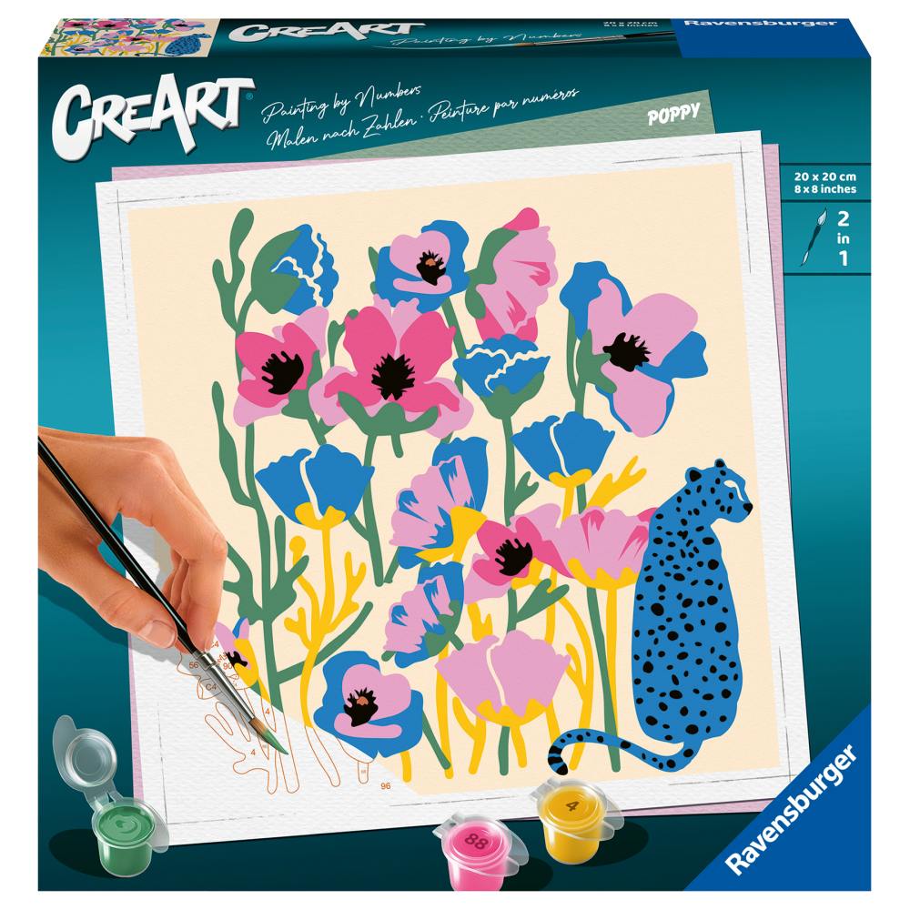 CREART PICTURA PE NUMERE PENTRU ADULTI MACI COLORATI - RAVENSBURGER (RVSPBN23667)