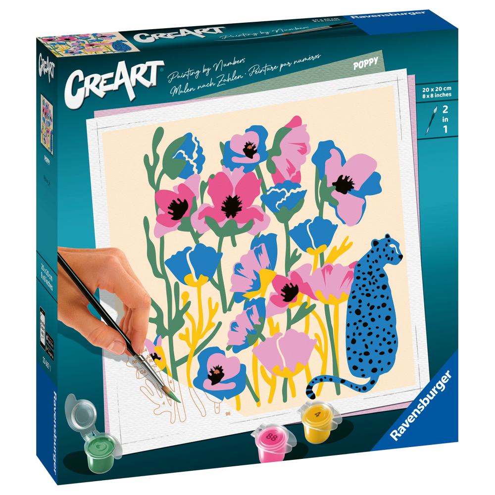 CREART PICTURA PE NUMERE PENTRU ADULTI MACI COLORATI - RAVENSBURGER (RVSPBN23667)
