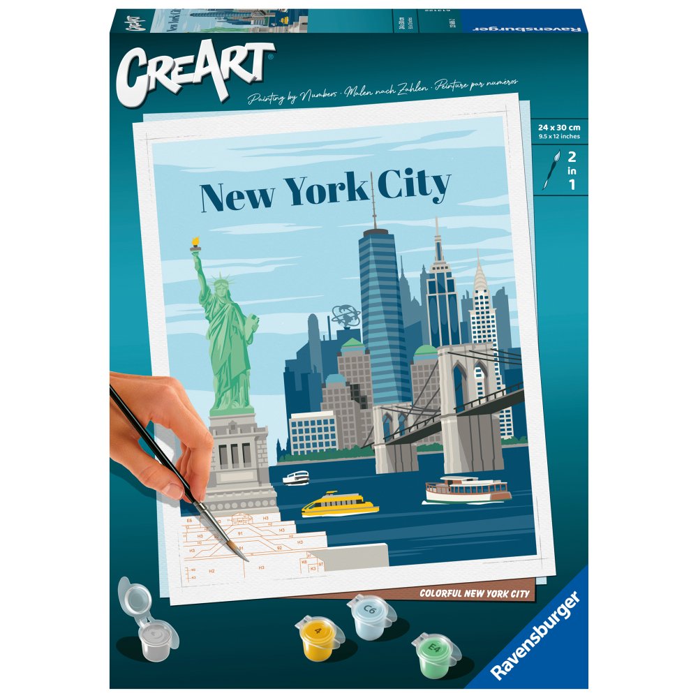 CREART PICTURA PE NUMERE PENTRU ADULTI NEW YORK PLIN DE CULOARE - RAVENSBURGER (RVSPBN23686)