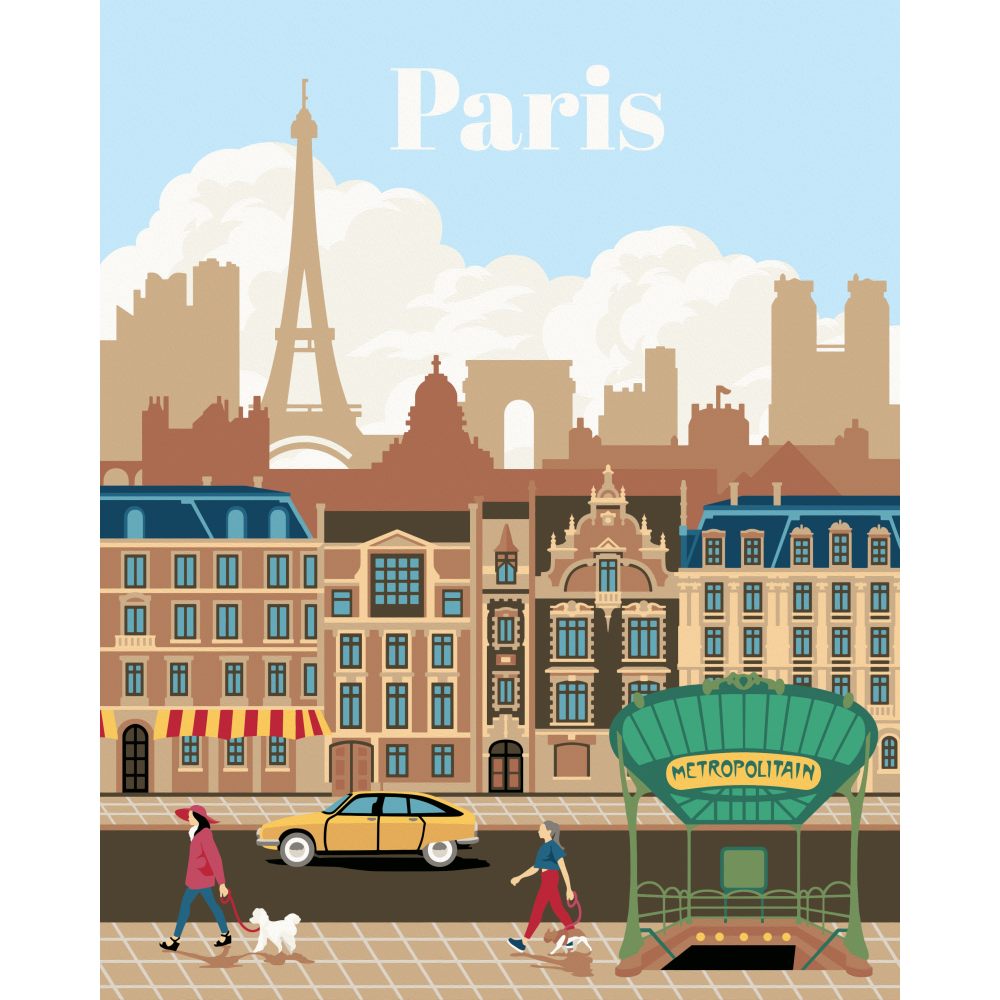 CREART PICTURA PE NUMERE PENTRU ADULTI PARIS PLIN DE CULOARE - RAVENSBURGER (RVSPBN23687)
