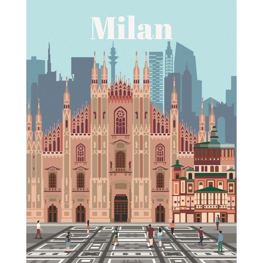 CREART PICTURA PE NUMERE PENTRU ADULTI MILANO PLIN DE CULOARE - RAVENSBURGER (RVSPBN23688)