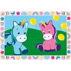 CREART PICTURA PE NUMERE PENTRU COPII 2 SABLOANE UNICORNI VESELI - RAVENSBURGER (RVSPBN23699)