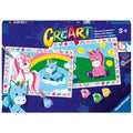 CREART PICTURA PE NUMERE PENTRU COPII 2 SABLOANE UNICORNI VESELI - RAVENSBURGER (RVSPBN23699)