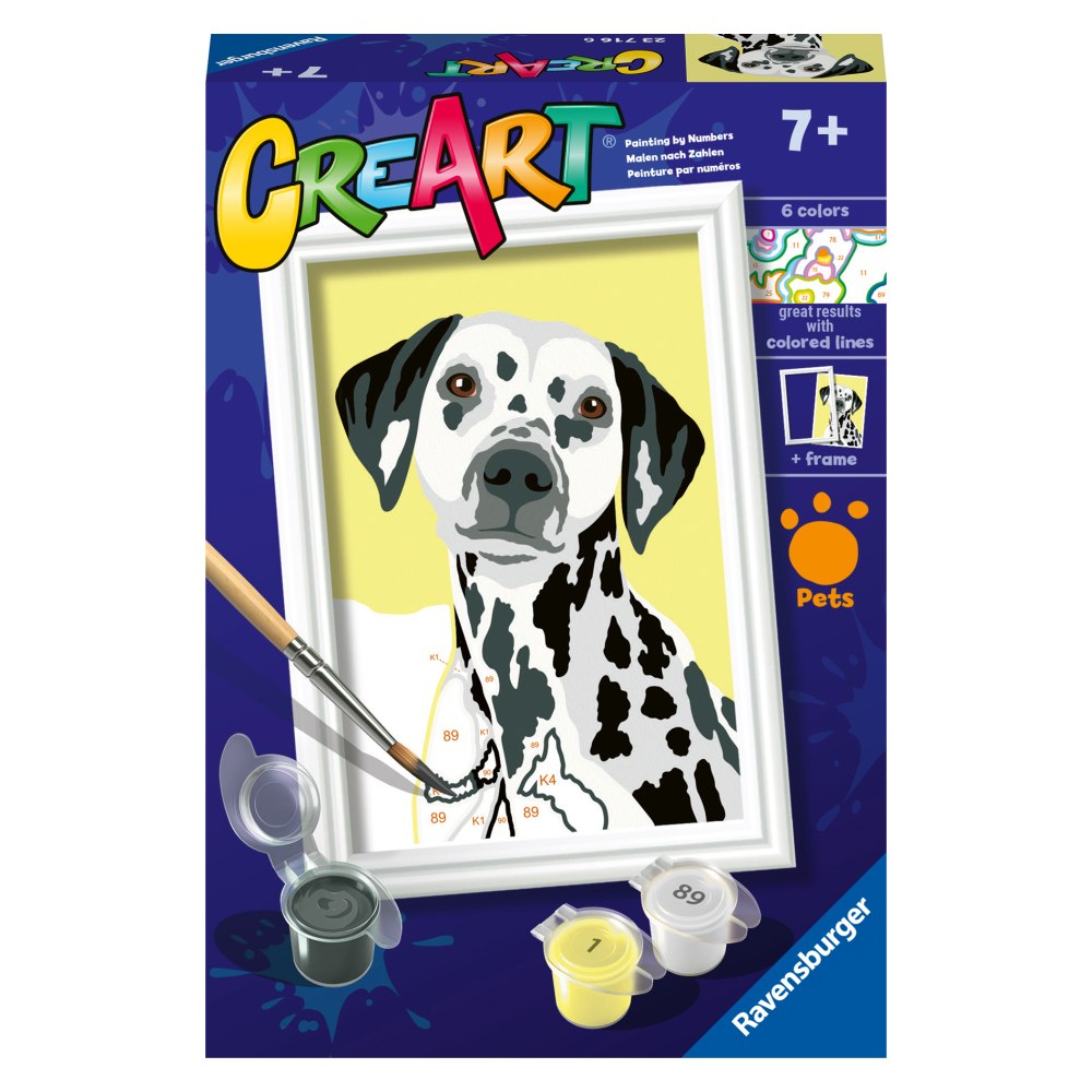 CREART PICTURA PE NUMERE PENTRU COPII CAINE DALMATIAN - RAVENSBURGER (RVSPBN23716)