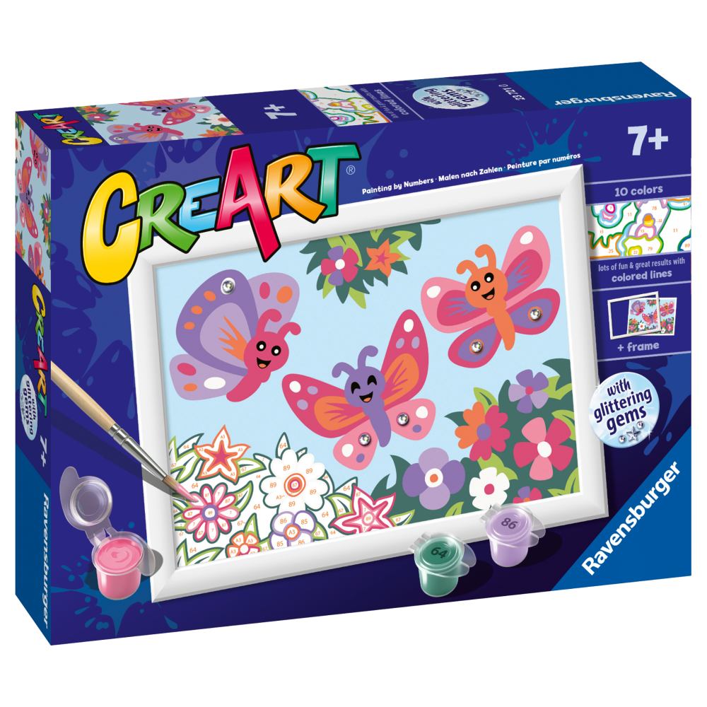 PAINT BY NUMBERS HAPPY BUTTERFLIES - RAVENSBURGER (RVSPBN23721)