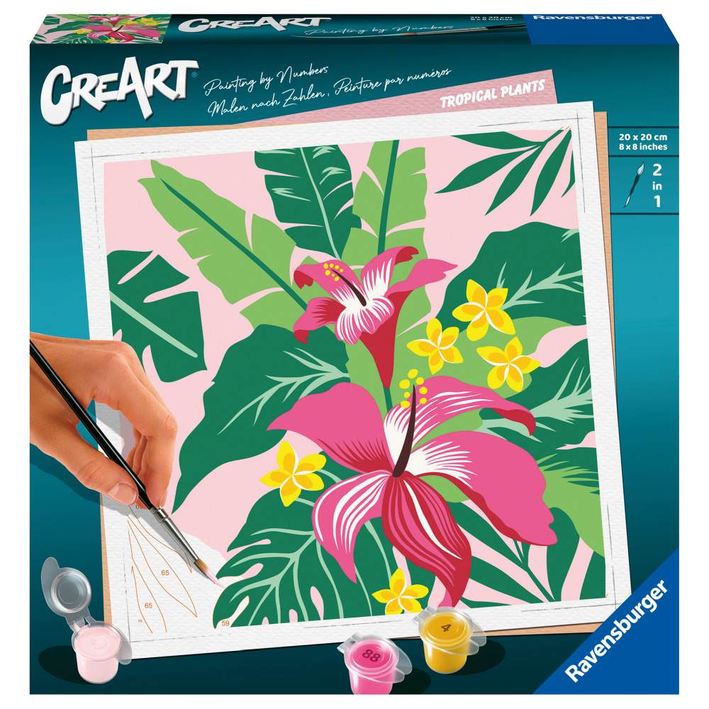 PAINTING BY NUMBERS TROPICAL PLANTS - RAVENSBURGER (RVSPBN23728)