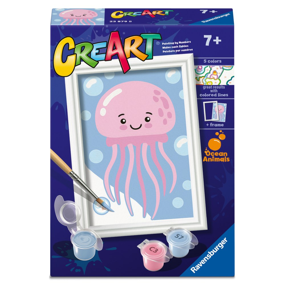 CREART PICTURA PE NUMERE PENTRU COPII MEDUZA PRIETENOASA - RAVENSBURGER (RVSPBN23879)