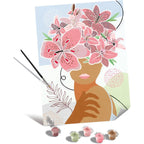 PICTURA PE NUMERE TABLOU CANVAS FEMEIE CU FLORI IN CAP - RAVENSBURGER (RVSPBN23908)