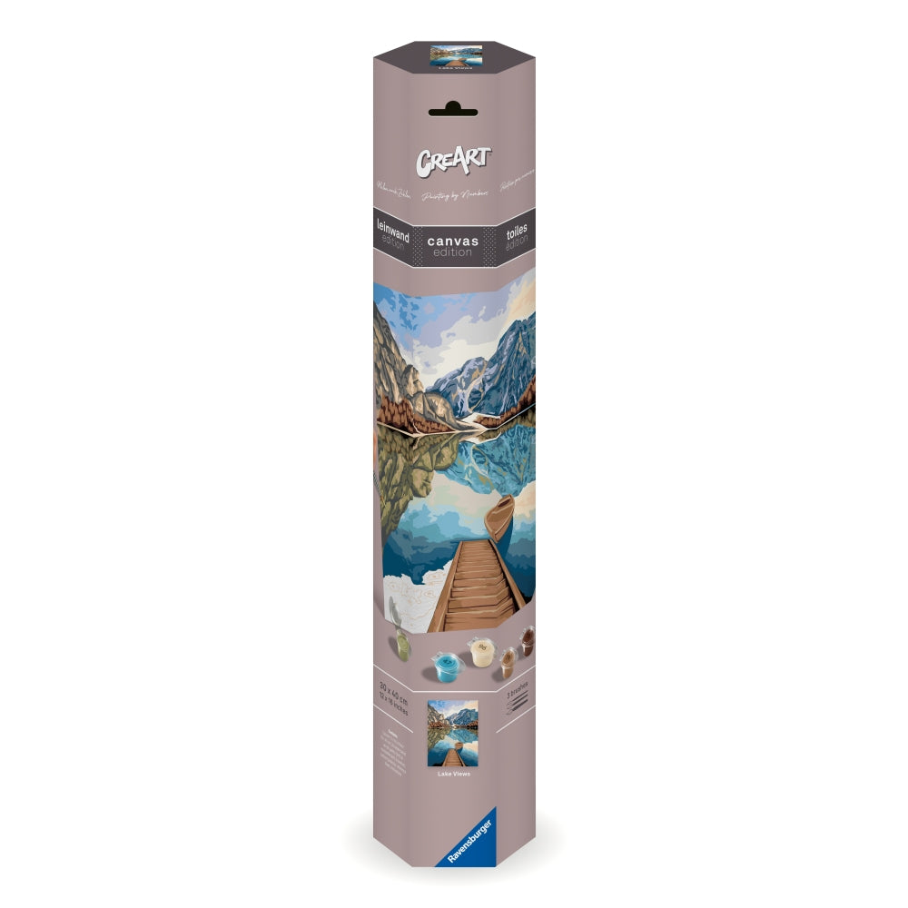 PAINTING BY NUMBERS CANVAS PAINTING LAKE VIEW - RAVENSBURGER (RVSPBN23909)