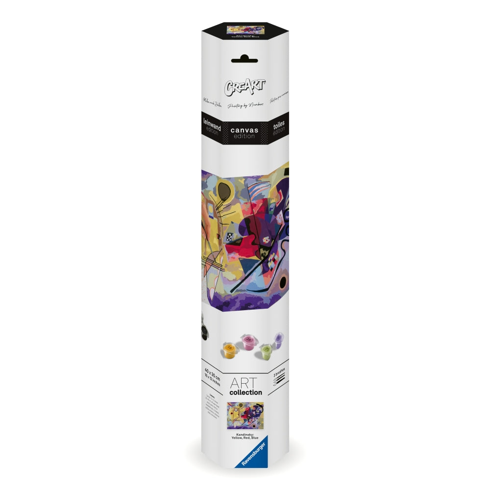 CREART PICTURA PE NUMERE PENTRU ADULTI TABLOU CANVAS KANDINSKY GALBEN ROSU ALBASTRU - RAVENSBURGER (RVSPBN23918)