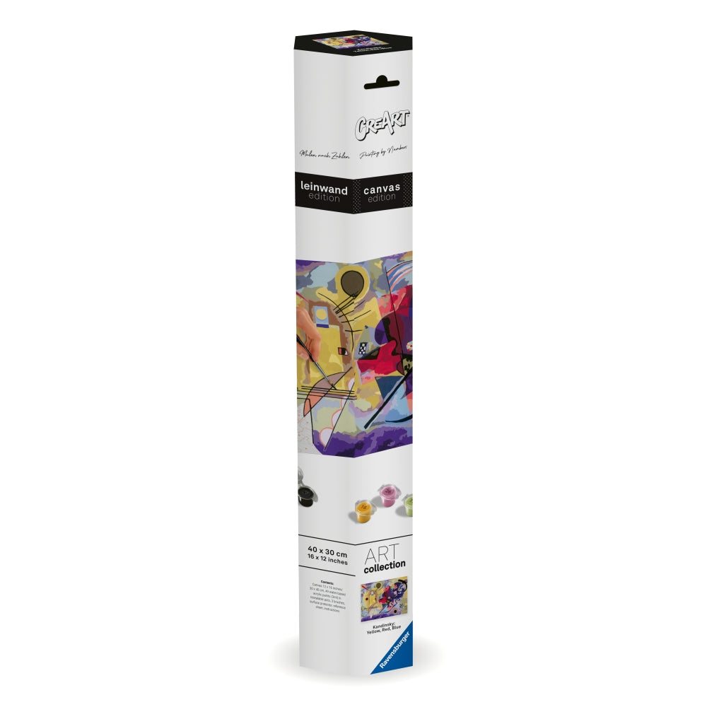 CREART PICTURA PE NUMERE PENTRU ADULTI TABLOU CANVAS KANDINSKY GALBEN ROSU ALBASTRU - RAVENSBURGER (RVSPBN23918)