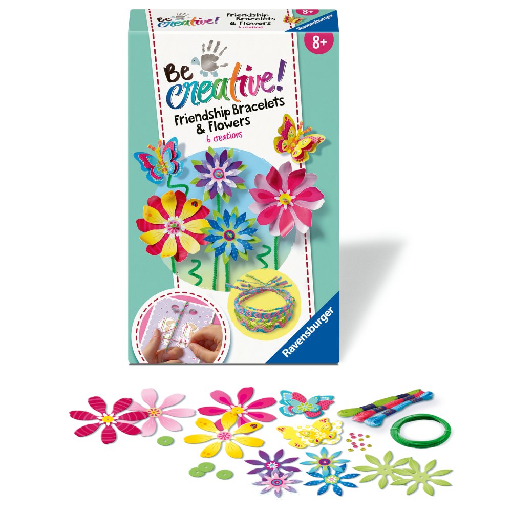BE CREATIVE SET MINI DE CREATIE FLORI SI BRATARI - RAVENSBURGER (RVSAC23963)