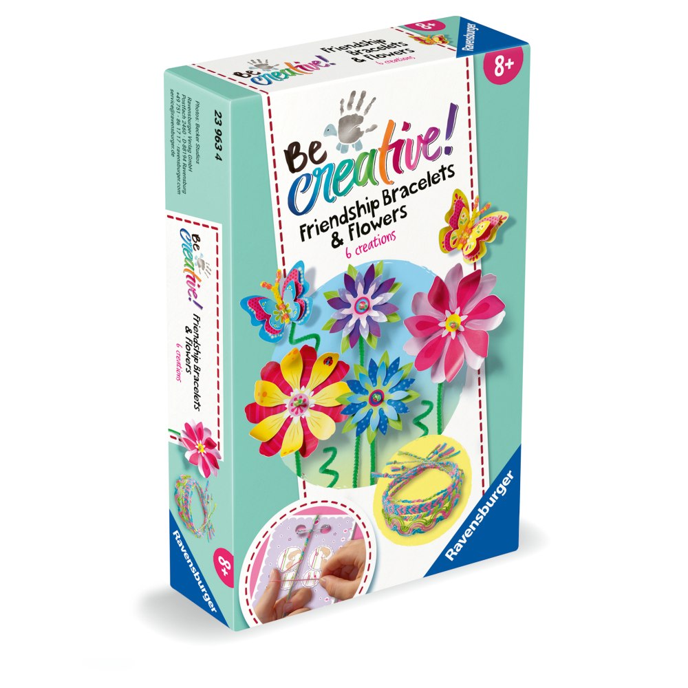 BE CREATIVE SET MINI DE CREATIE FLORI SI BRATARI - RAVENSBURGER (RVSAC23963)